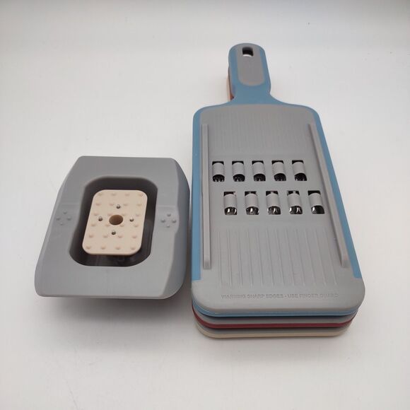 Kuhn Rikon Set of 3 Nesting Double Edge Slicer & Grater Set K92192 FARMHOUSE - Picture 3 of 9